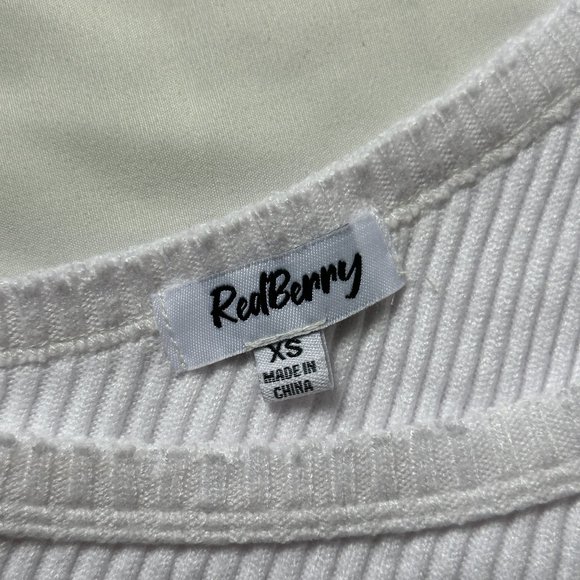 white asymmetric ribbed mini dress - Picture 3 of 3